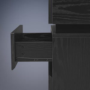 VASAGLE Bedside table with LED lighting