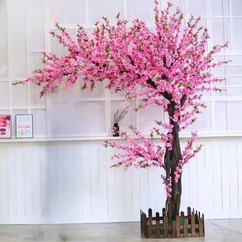 Artificial plants peach tree cherry tree