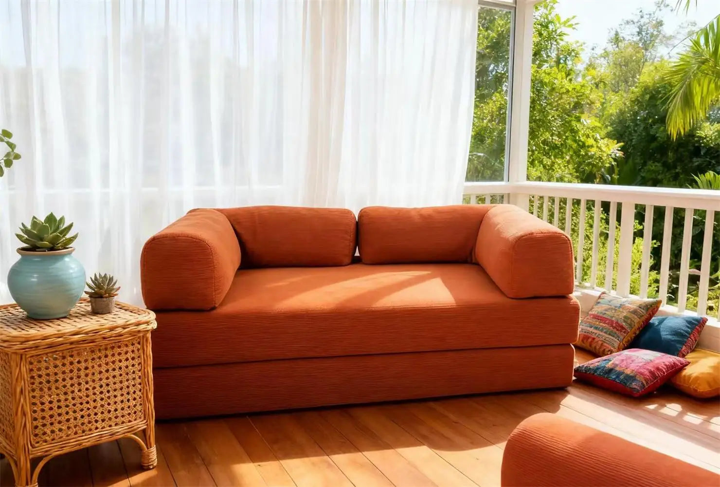 Modern high-density foam corner sofa bed