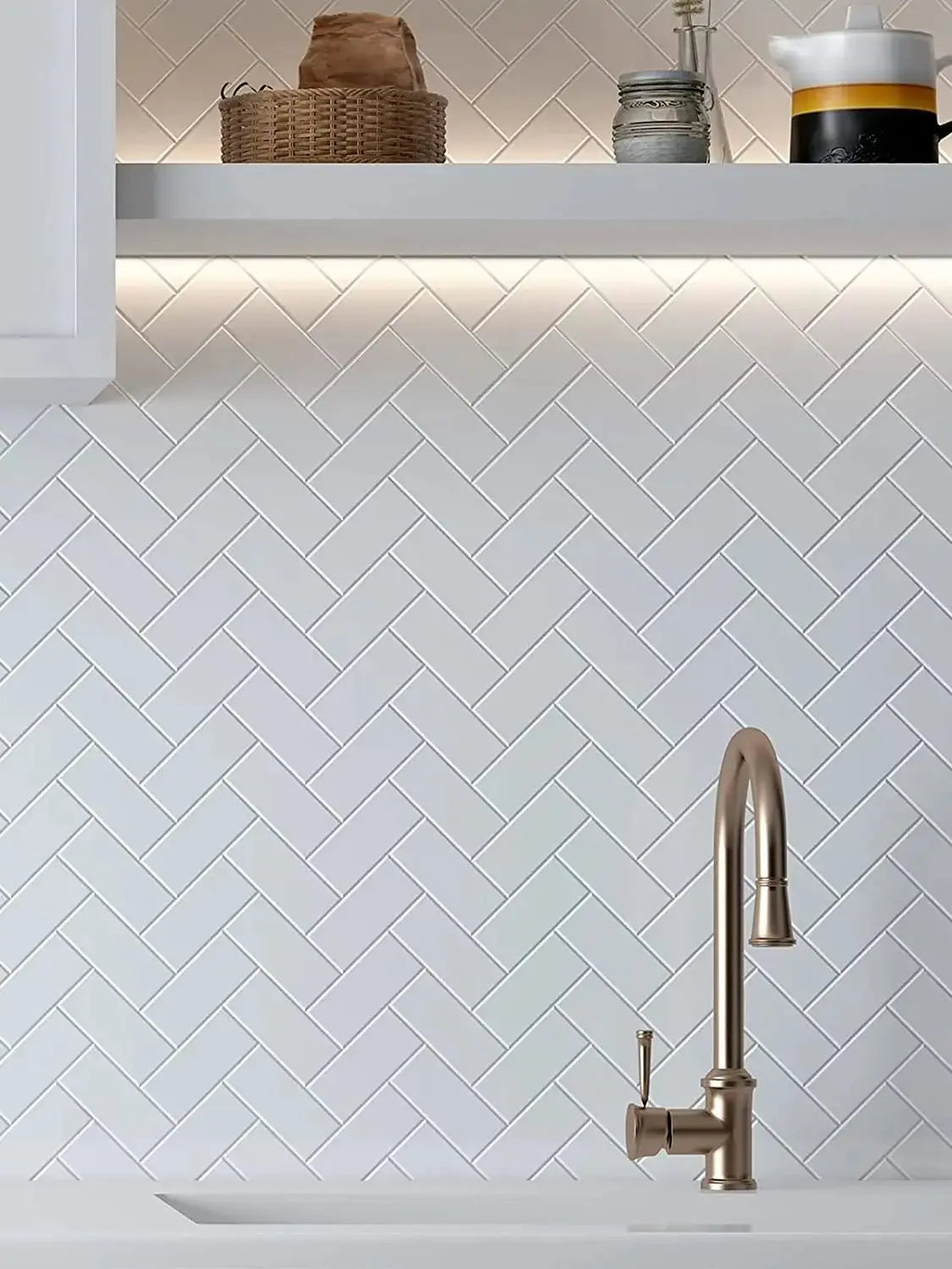 10pcs 3D Imitation Tile Self-Adhesive Wall Stickers Peel And Stick Wall Tiles