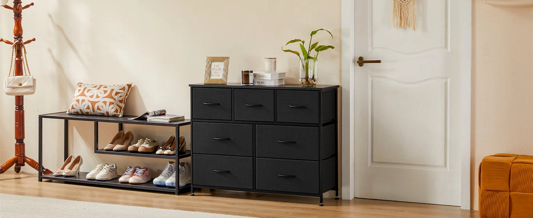 JHK Desser For Bedroom With 7 Fabric Drawers