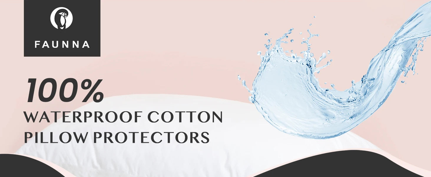 Pillow Protectors, 4 Pack of 100% Waterproof