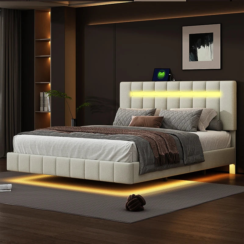 Rosahqnda cushion bed double bed adjustable backrest