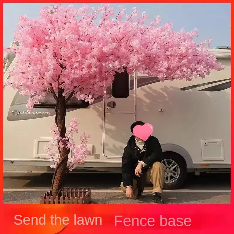 Artificial plants peach tree cherry tree