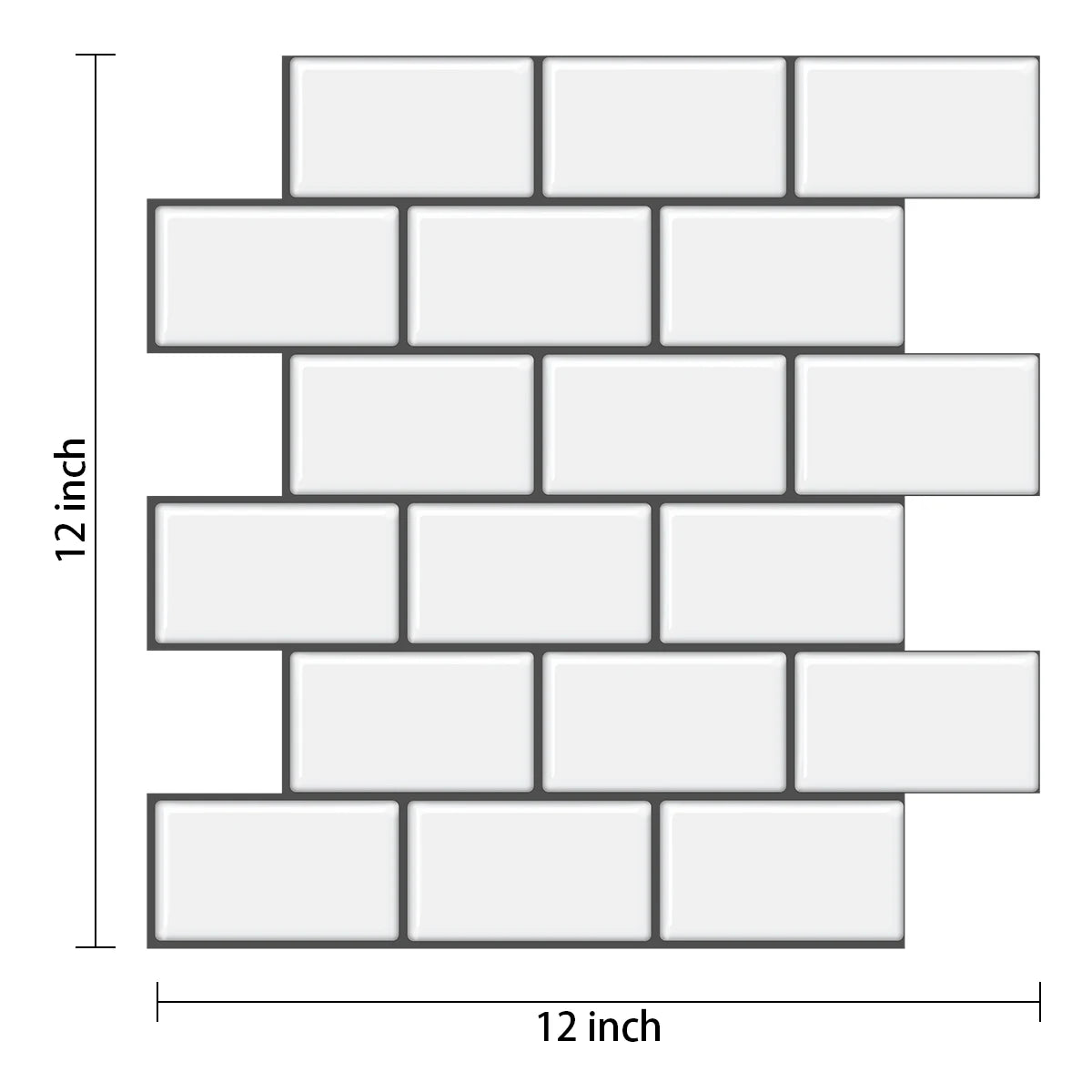 Subway Wall Stickers Peel and Stick 3d Brick Vinyl Wallpaper Bathroom Kitchen Backsplash