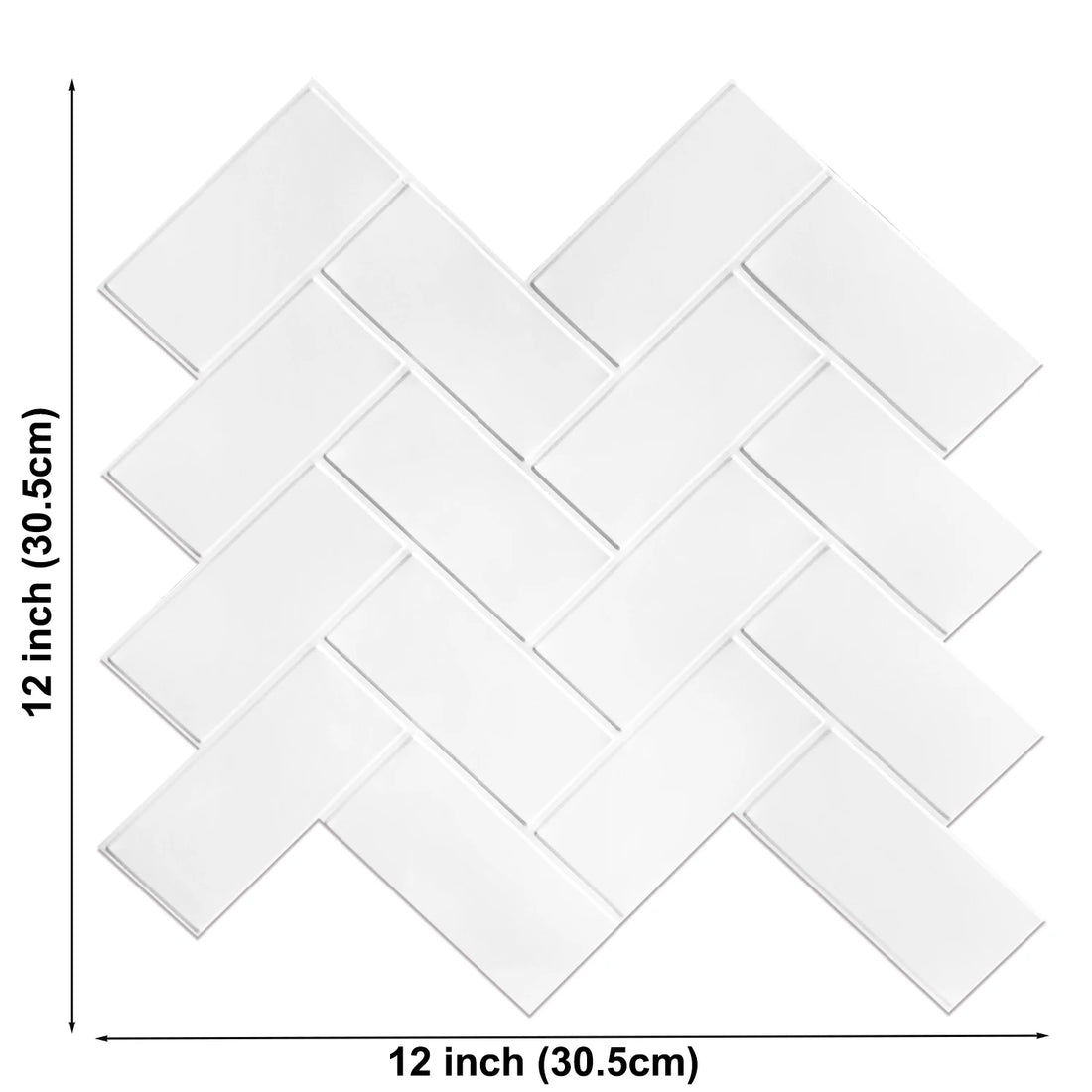 10pcs 3D Imitation Tile Self-Adhesive Wall Stickers Peel And Stick Wall Tiles