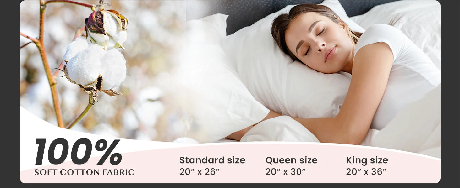 Pillow Protectors, 4 Pack of 100% Waterproof