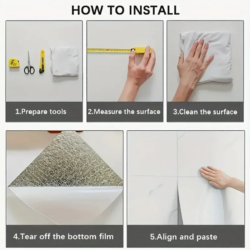 Imitation ceramic tiles marble wall stickers PVC waterproof