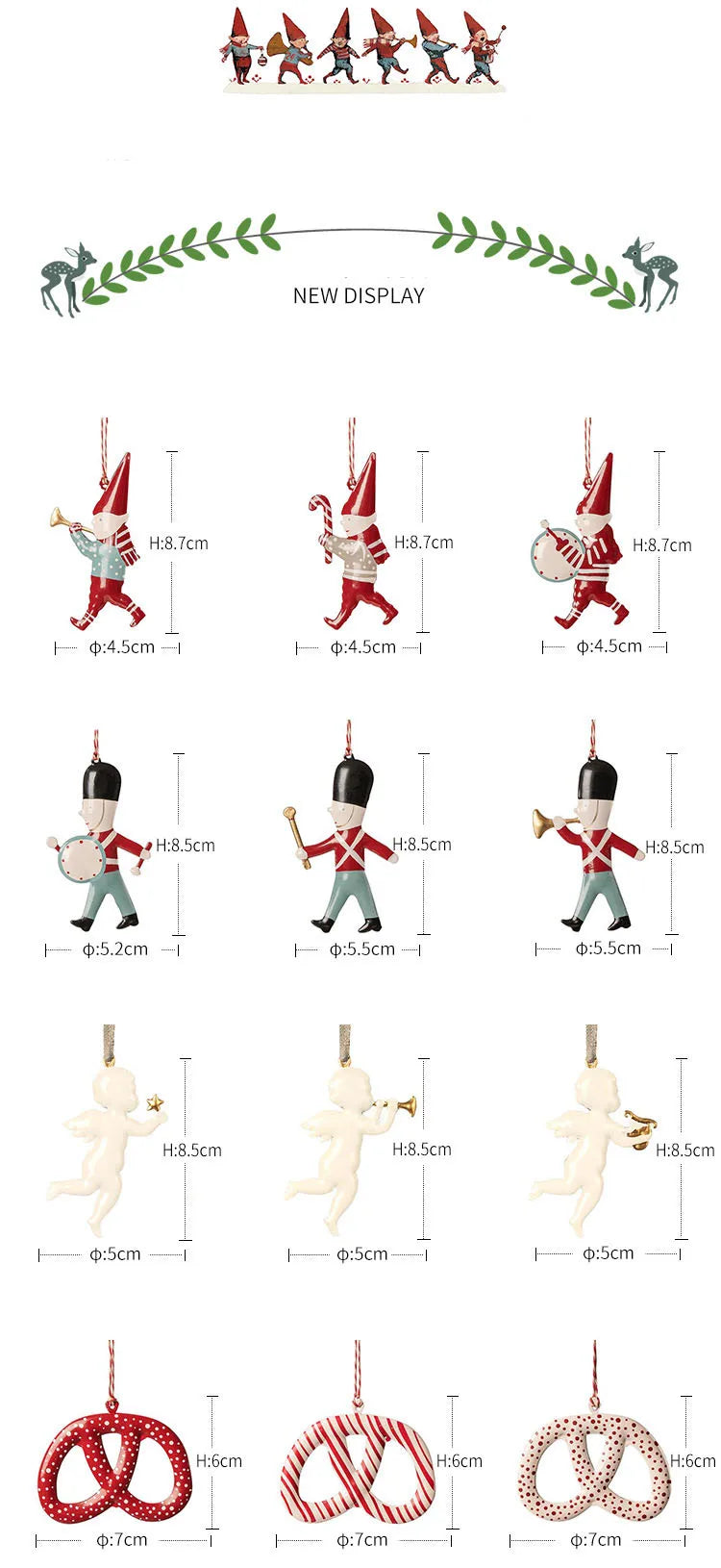 Christmas Party Nordic Christmas Decoration Metal Pendant Christmas Tree