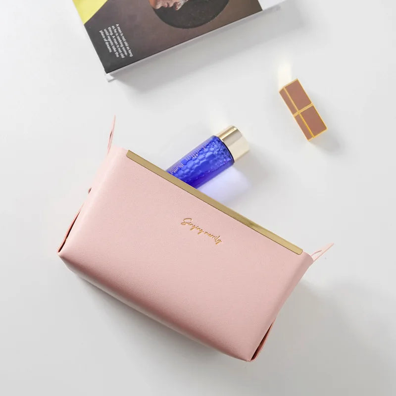 Desktop finishing PU leather storage box