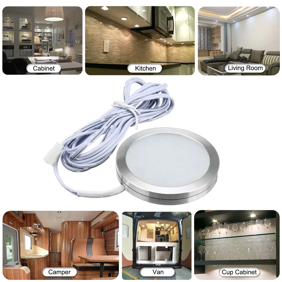 Tuya Zigbee 3.0 Smart LED Under Cabinet Lighting Dimmable Puck Lights Full
