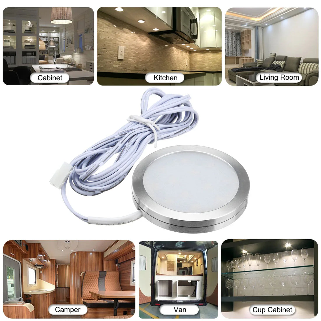 Tuya Zigbee 3.0 Smart LED Under Cabinet Lighting Dimmable Puck Lights Full