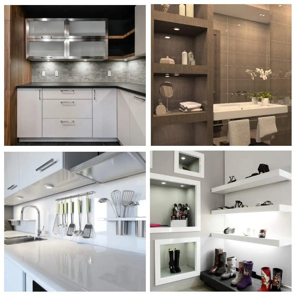 Tuya Zigbee 3.0 Smart LED Under Cabinet Lighting Dimmable Puck Lights Full