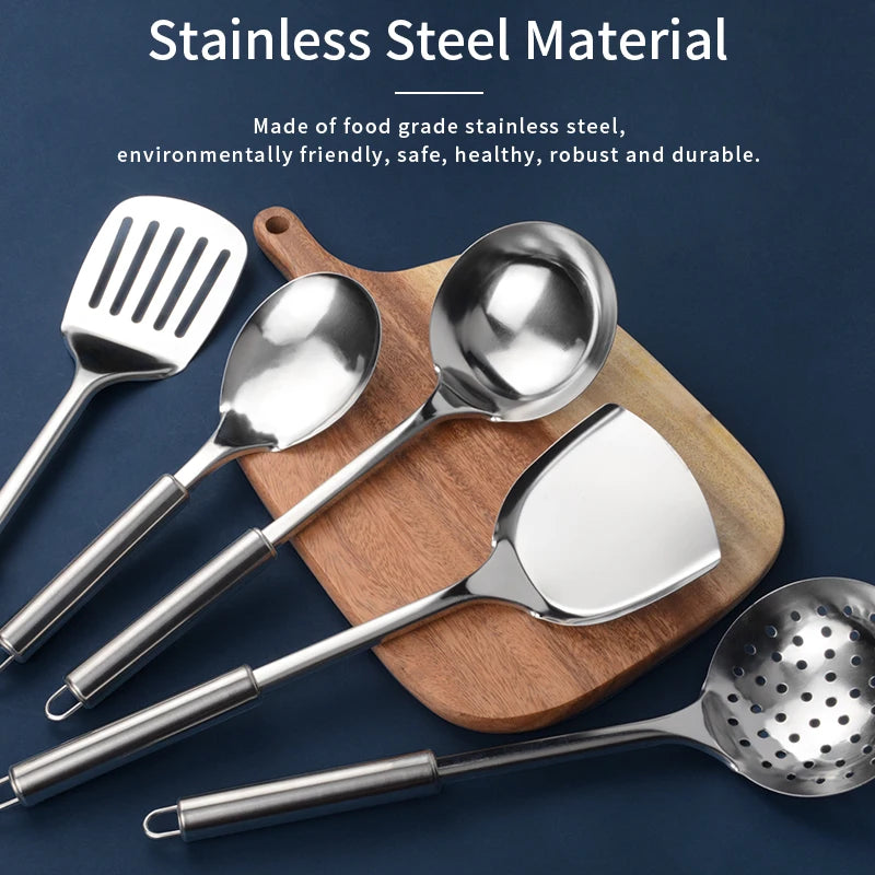 Konco Kitchenware Cooking Utensils Set Stainless Steel Cookware