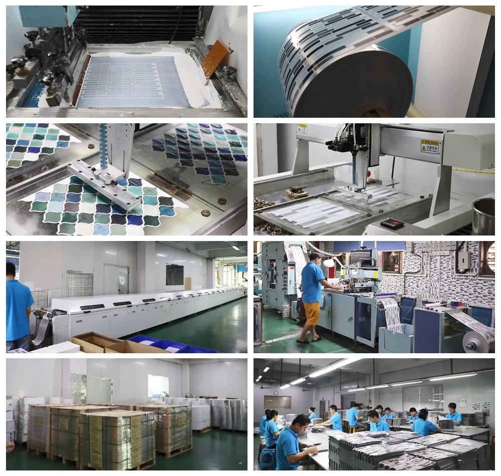 10pcs 3D Imitation Tile Self-Adhesive Wall Stickers Peel And Stick Wall Tiles