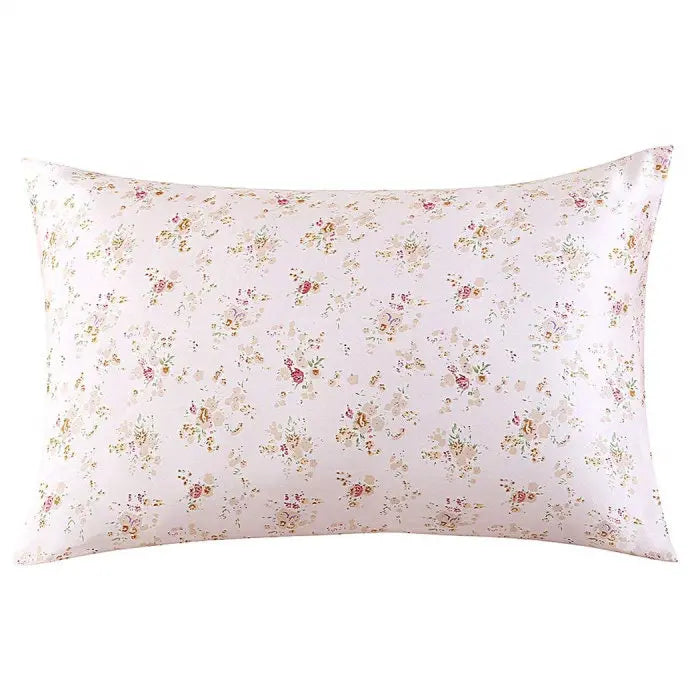 New 100% Nature Mulberry Floral Silk Pillowcase Zipper Pillow Case