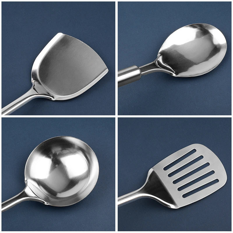 Konco Kitchenware Cooking Utensils Set Stainless Steel Cookware