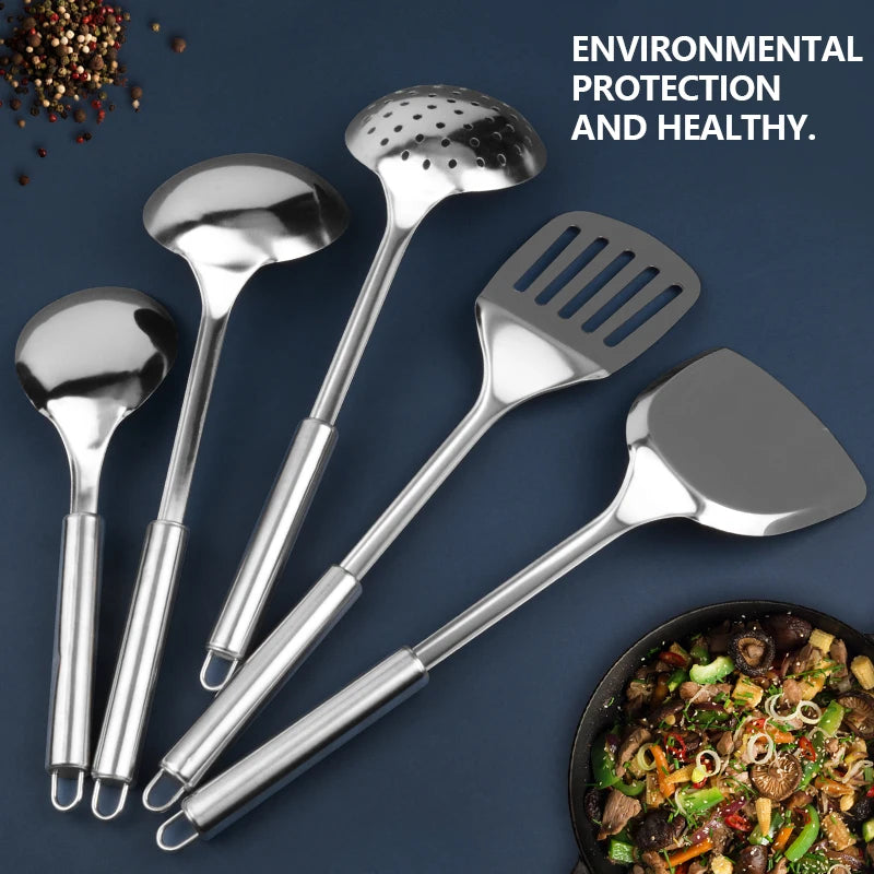 Konco Kitchenware Cooking Utensils Set Stainless Steel Cookware