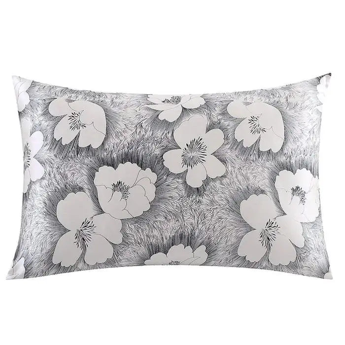 New 100% Nature Mulberry Floral Silk Pillowcase Zipper Pillow Case
