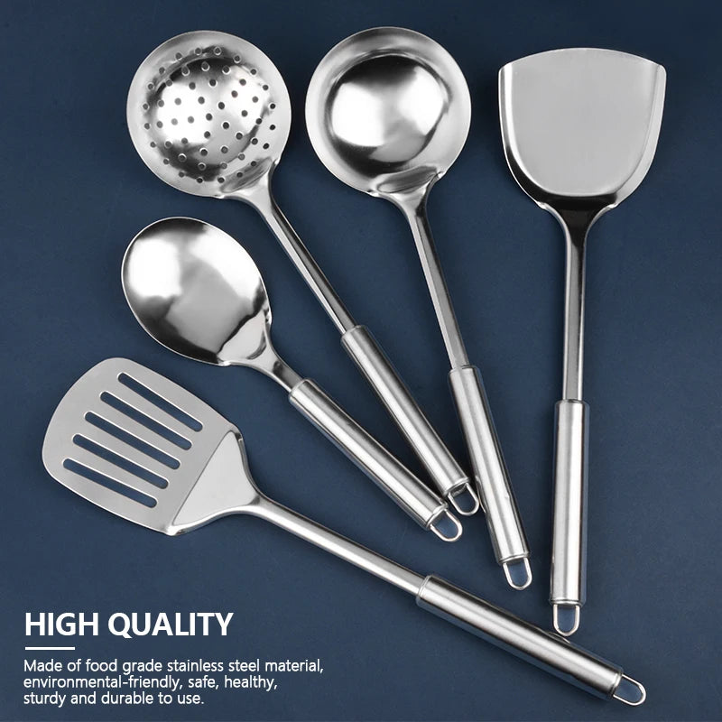 Konco Kitchenware Cooking Utensils Set Stainless Steel Cookware
