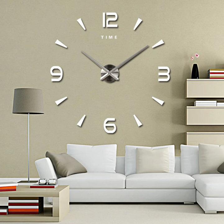 Large Wall Clock Quartz 3D DIY Big Watch Decorative