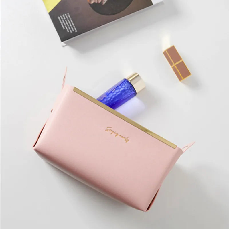 Desktop finishing PU leather storage box