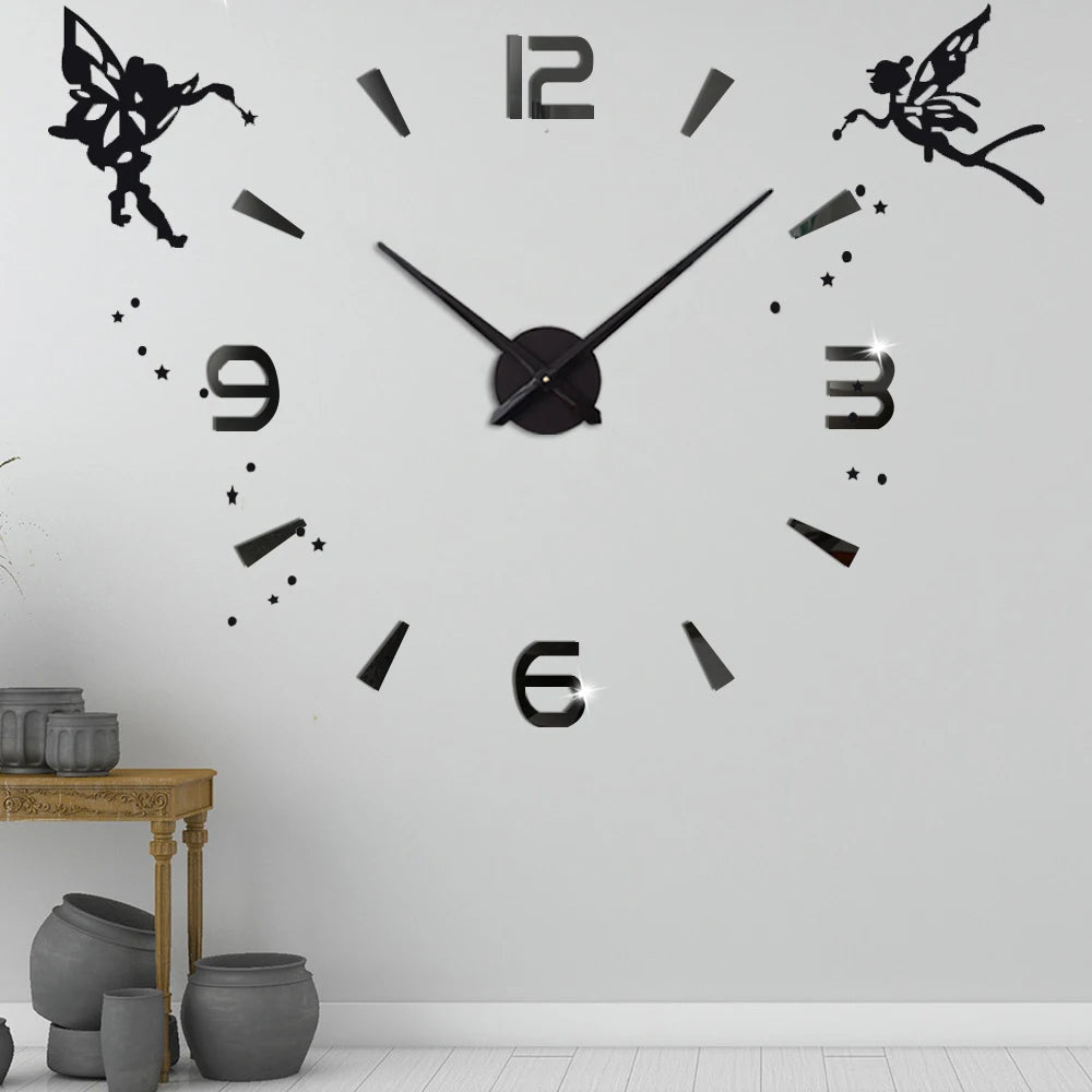 Large Wall Clock Quartz 3D DIY Big Watch Decorative