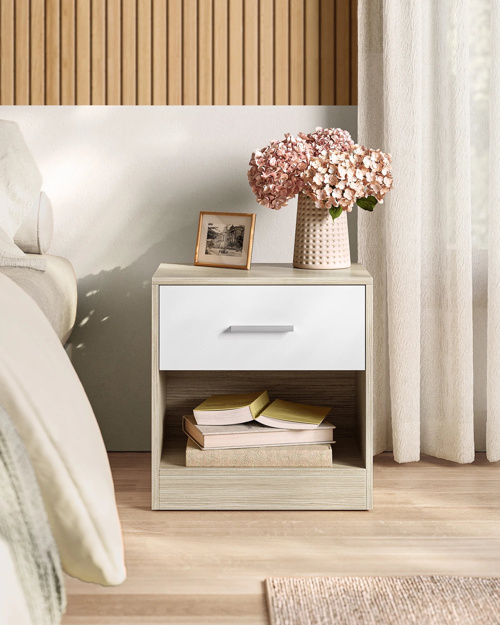 VASAGLE Bedside Table side table table Drawer Handle