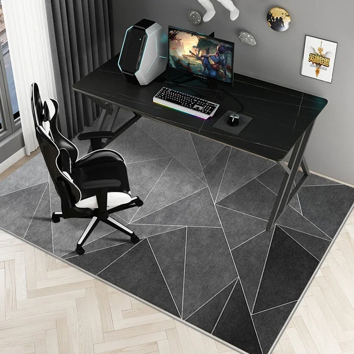 Modern Rectangular Chair Mat for Room Study Geometric