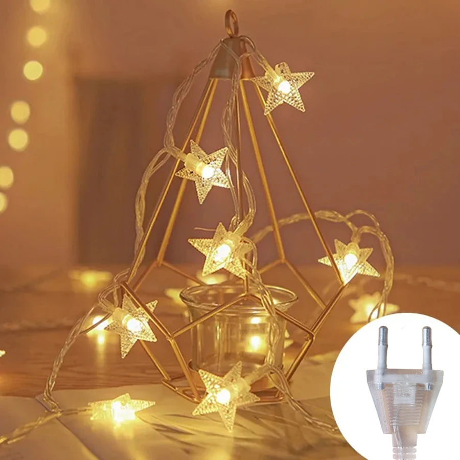 LED String Lights Outdoor Star Chain Lights