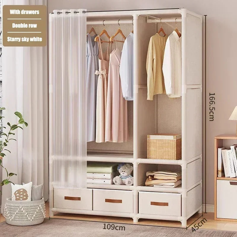 Wardrobe for HomeUse Bedroom Simple and LargeCapacityFabric Cabinet