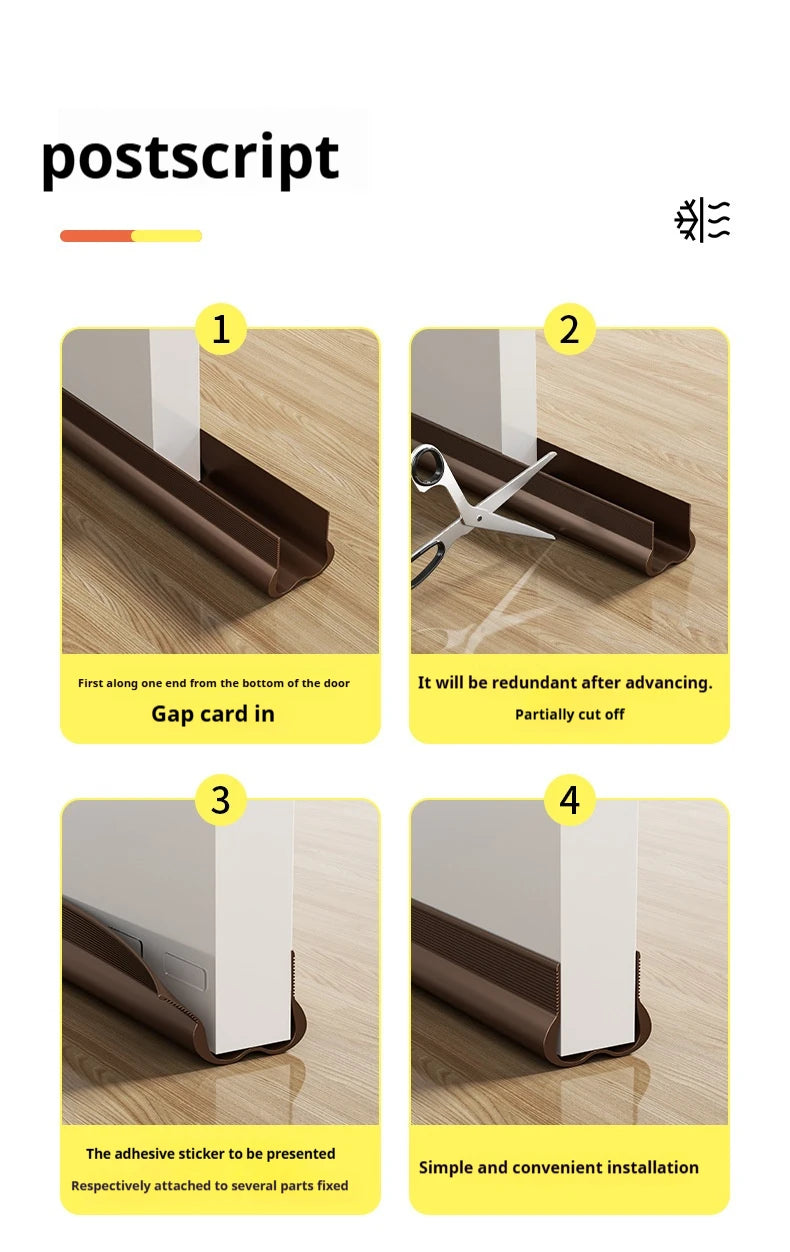 PVC Flexible Door Bottom seal Strip Weatherstrip Under Door Draft Stopper