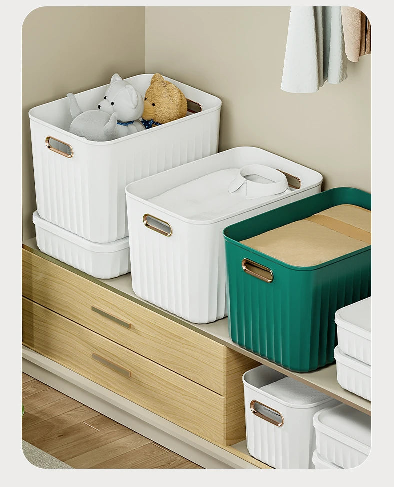 Sundries Storage Boxes with Lid Light Luxury Snacks Toys Storage