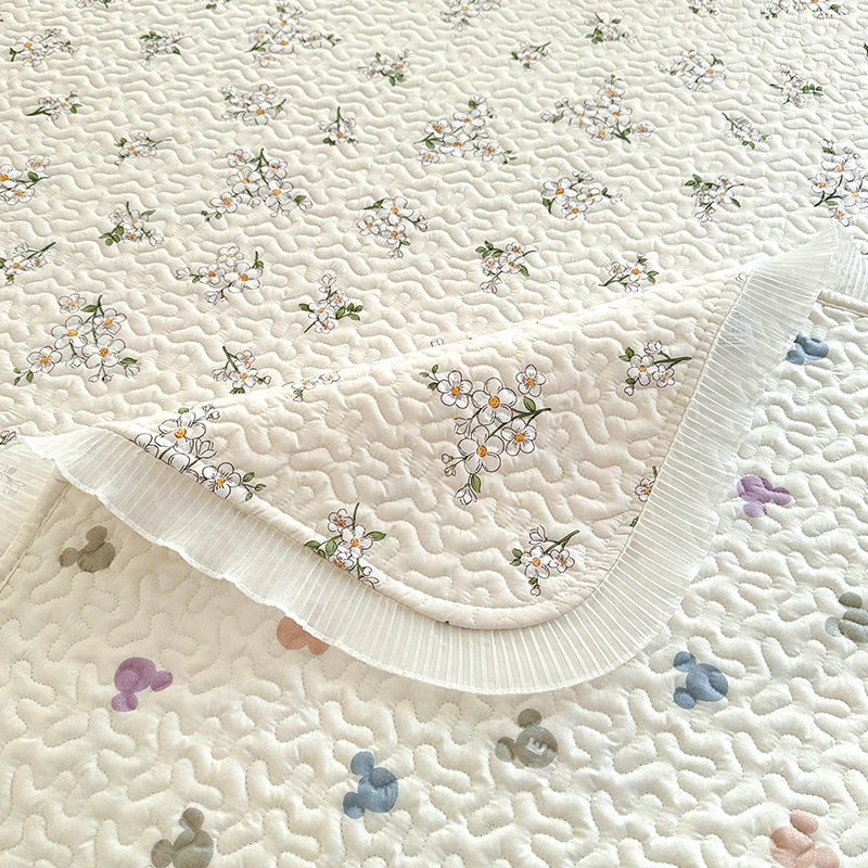 Thicken Bed Cover Floral Style Bedspread Home Bed Linen Double Bedspreads