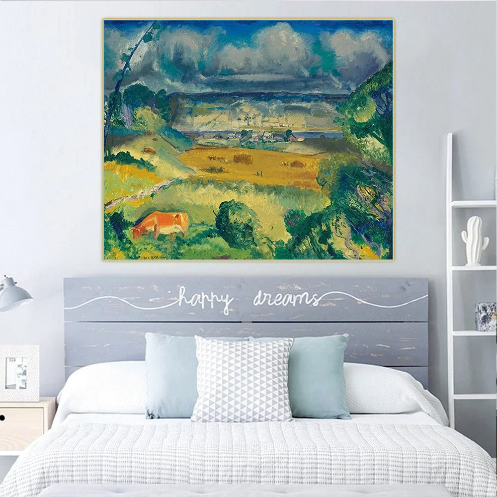 Citon George Bellows《Clouds and meadow》Canvas Oil Painting