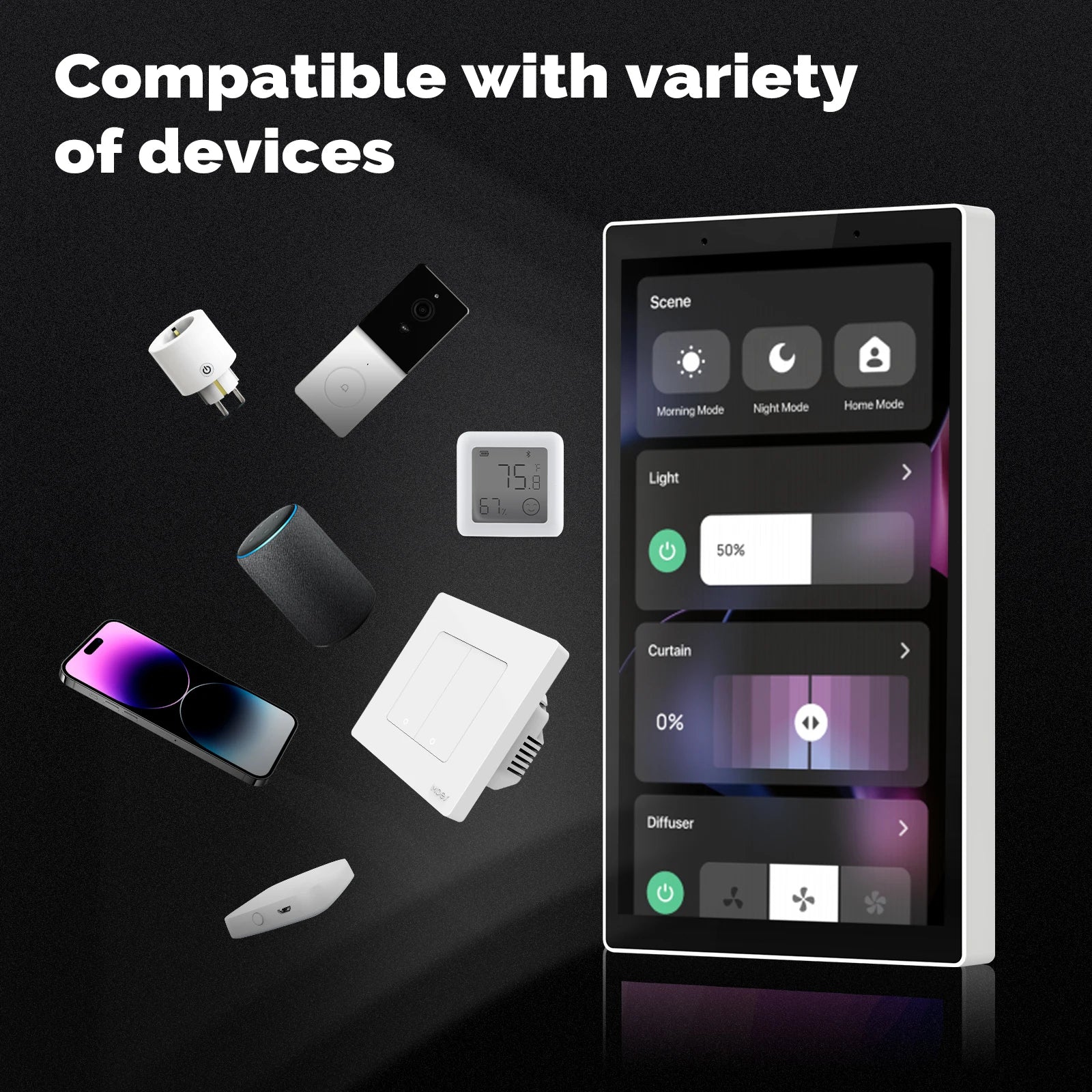 MOES Tuya Wifi Smart 5-inch Touch Screen Voice Control