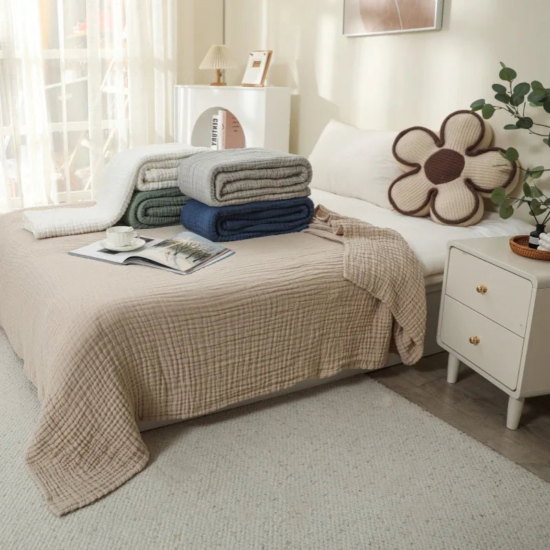 150X200cm Large Size Baby Blanket Cotton Gauze 6layer Muslin Blankets