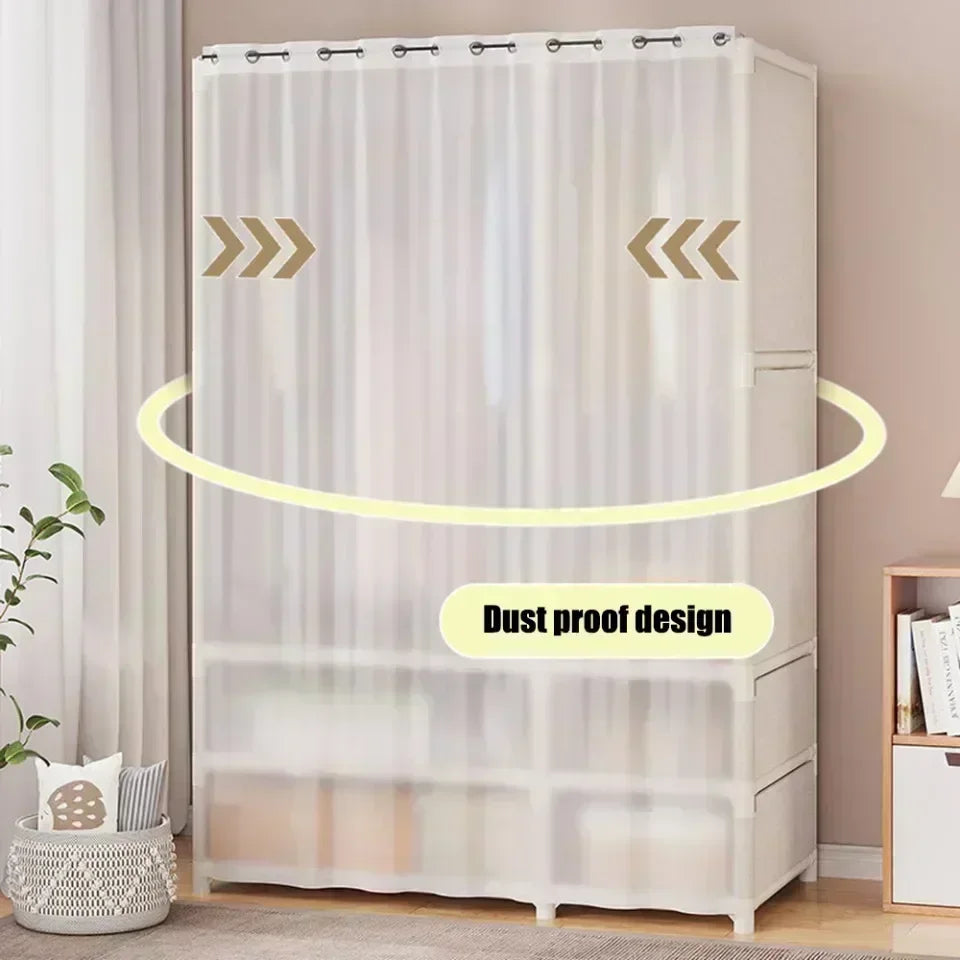 Wardrobe for HomeUse Bedroom Simple and LargeCapacityFabric Cabinet