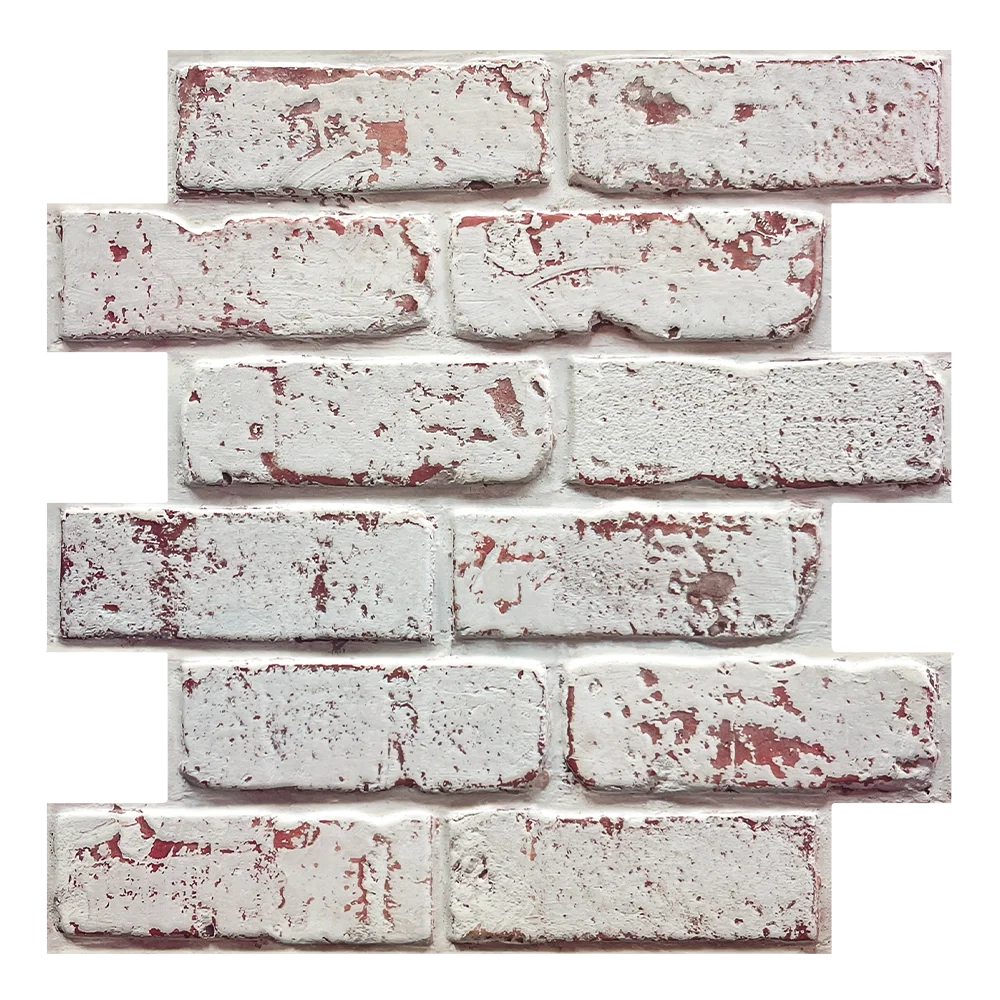 3D Tile Stickers, 3D Whitewash Brick Textures, Matte