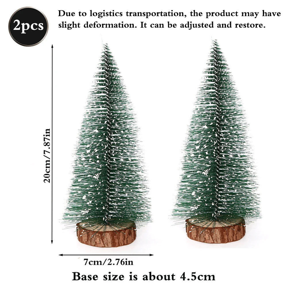 Mini Christmas Tree Bottle Brush Tree Artificial Green Christmas