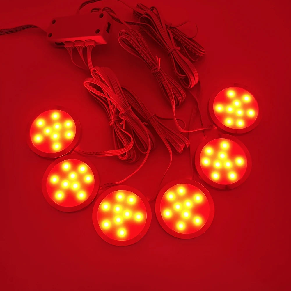 DC12V Tuya WIFI RGB LED Under Cabinet Light Dimmable Puck Light Festival