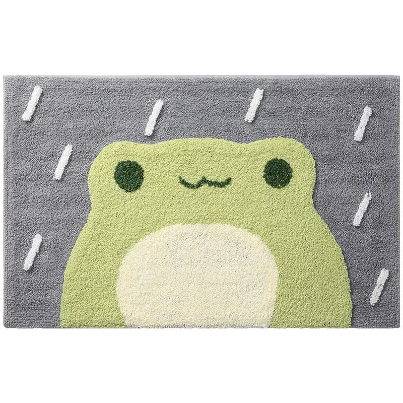 Frog and Bear Flocking Bath Mat Home Decoration Door Mat