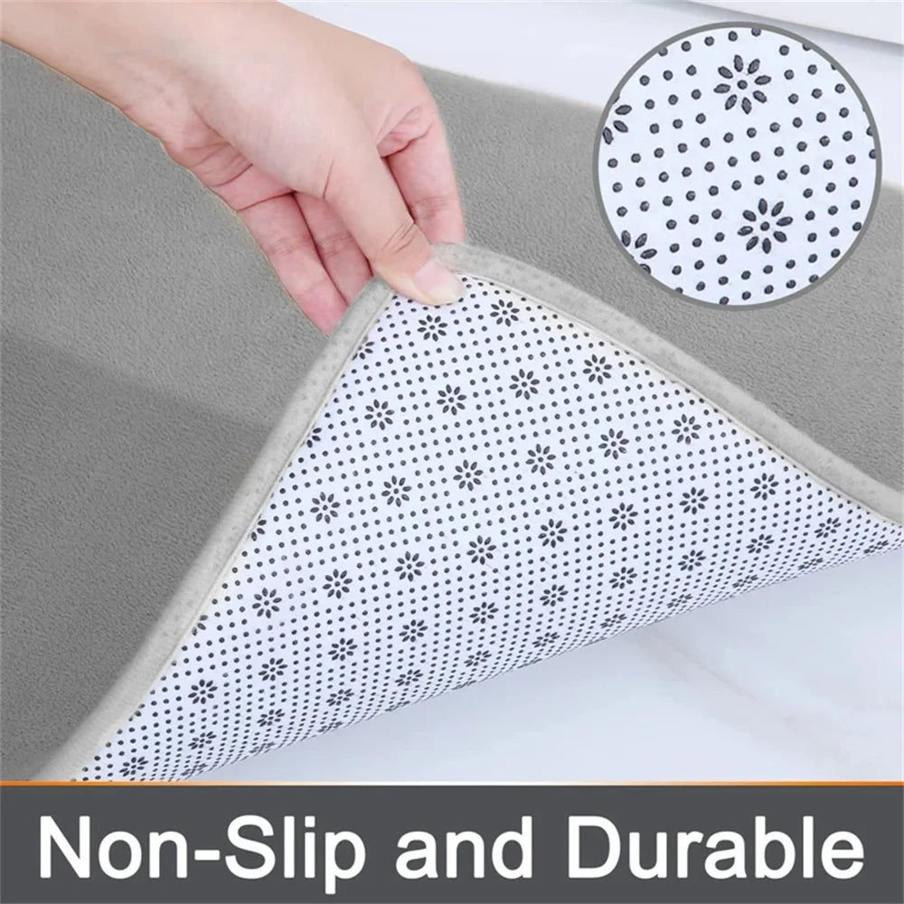 Homaxy Super Absorbent Bath Mat Memory Foam Carpet Non-Slip