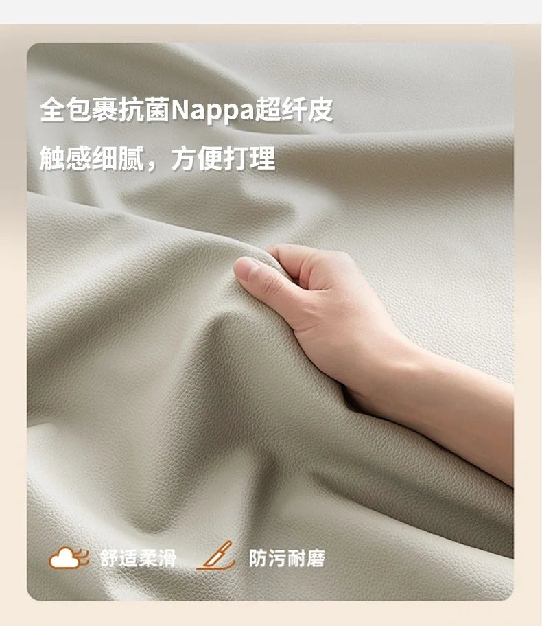 Solid Wood Bedside Table with 2 Drawers No-Leg Design Small