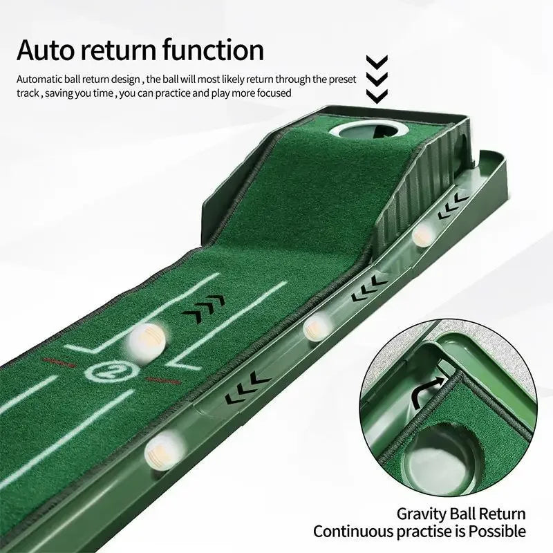 Mini Golf Green Putter Mat Portable Indoor and Outdoor Golf Practitioner