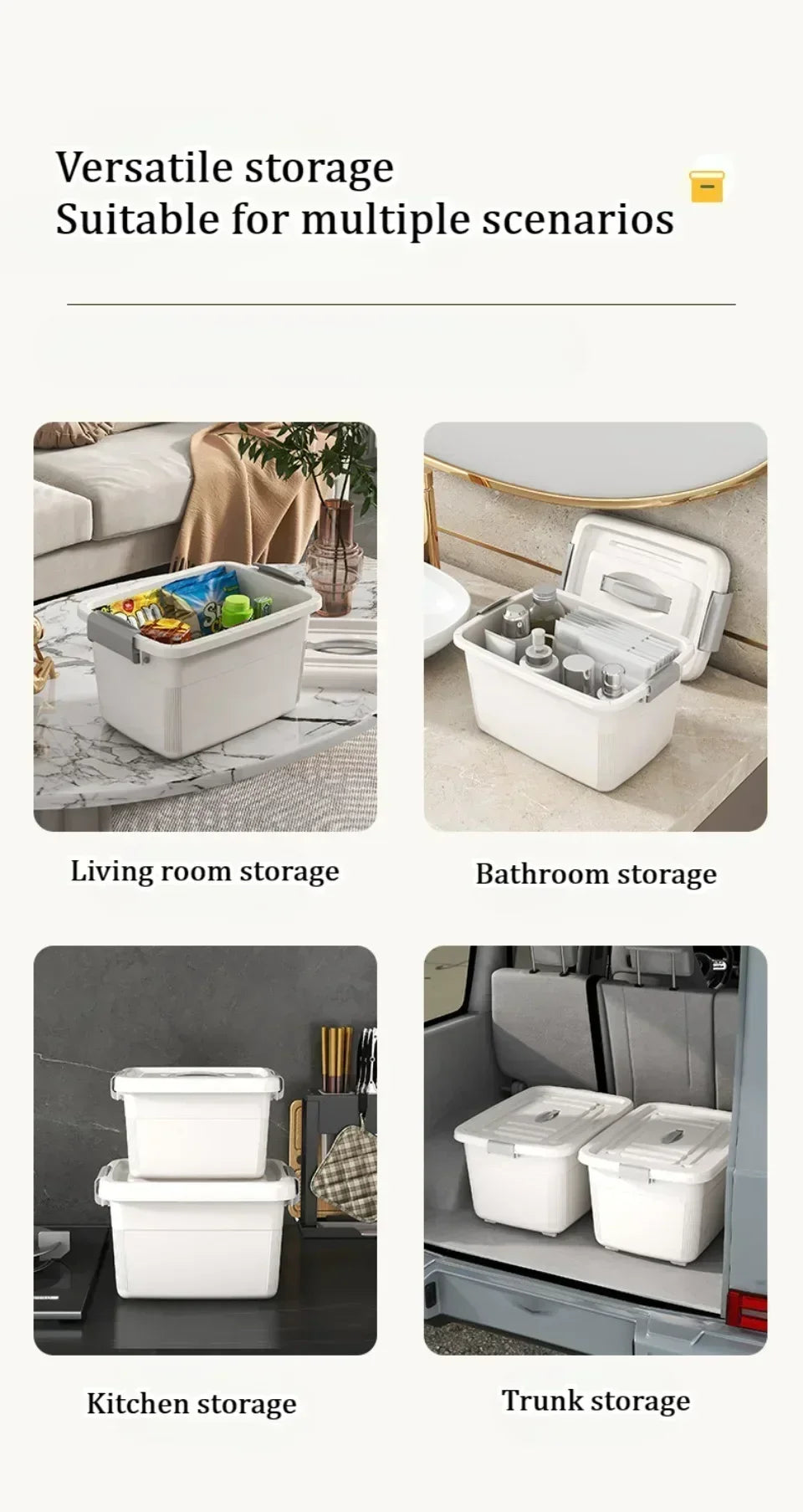 Dustproof Covered Storage Box Durable Large Plastic Storage Box