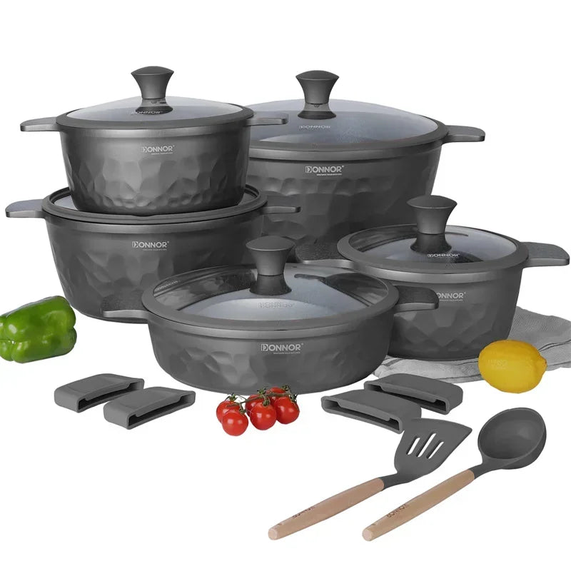 DONNOR Non-stick Pot 12/13/16pcs Cookware Set