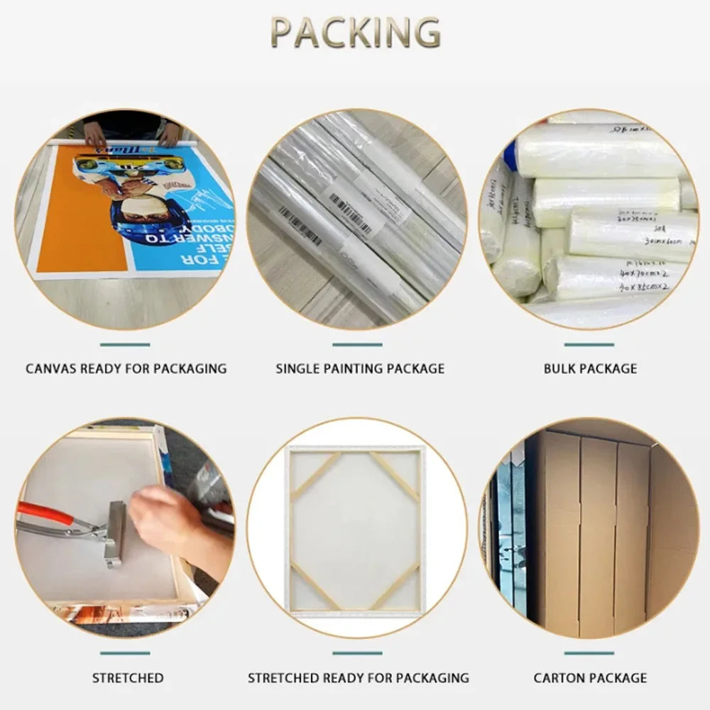 1PC/3PCS Frameless Nordic Beige Peony Flowers Canvas Painting