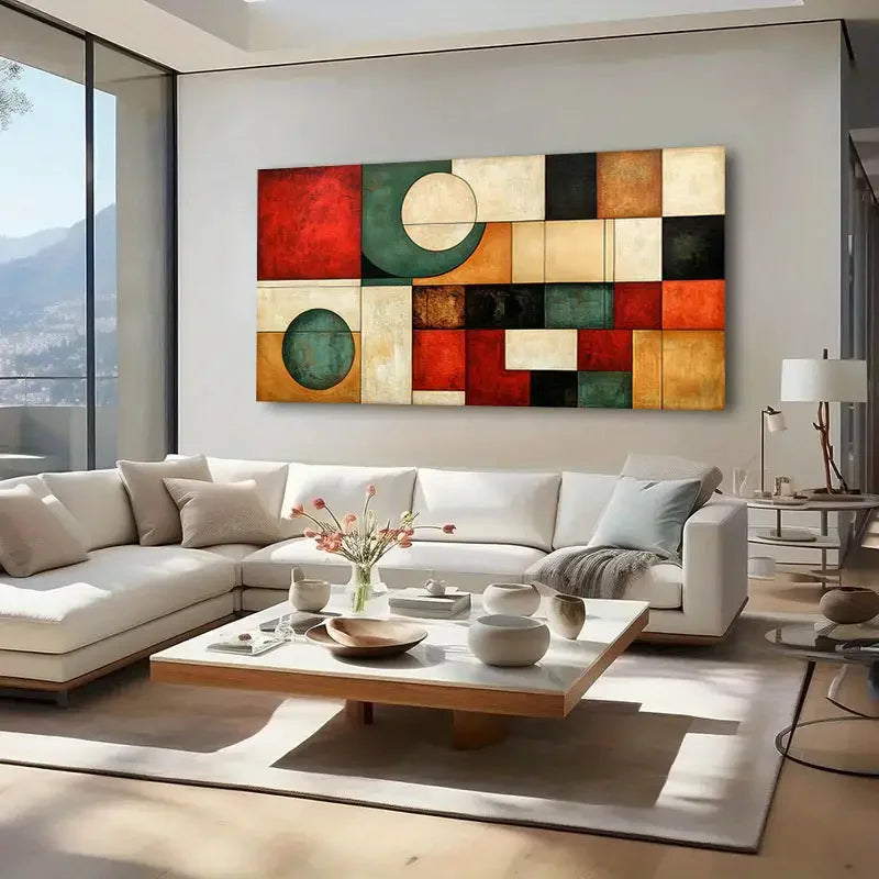 Modern Abstract Colorful Geometry Poster and Prints Canvas Painting Wall Art