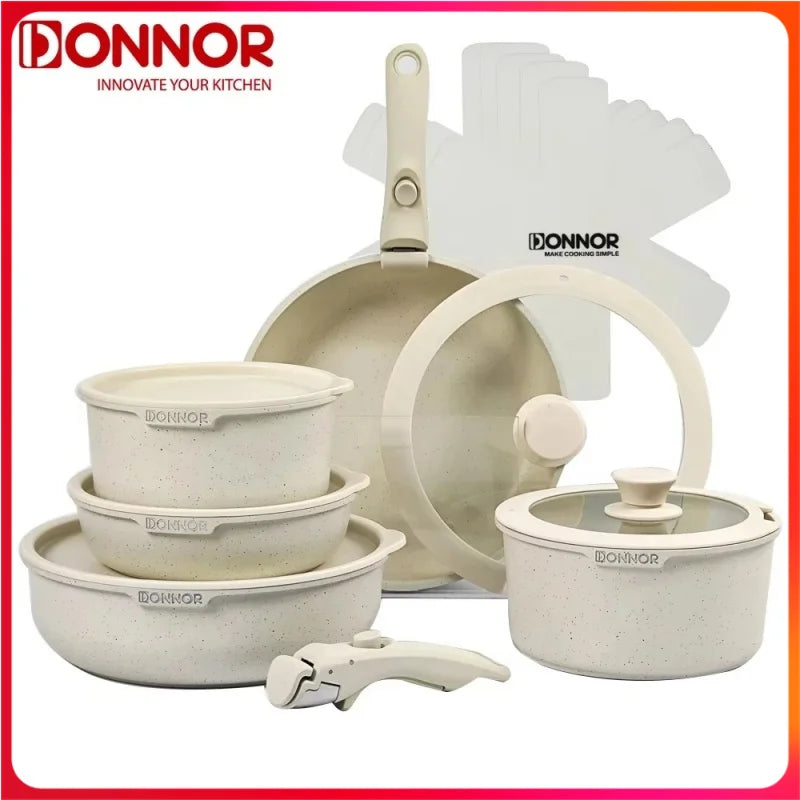 DONNOR Kitchen Pots and Pans Set Cookware Set